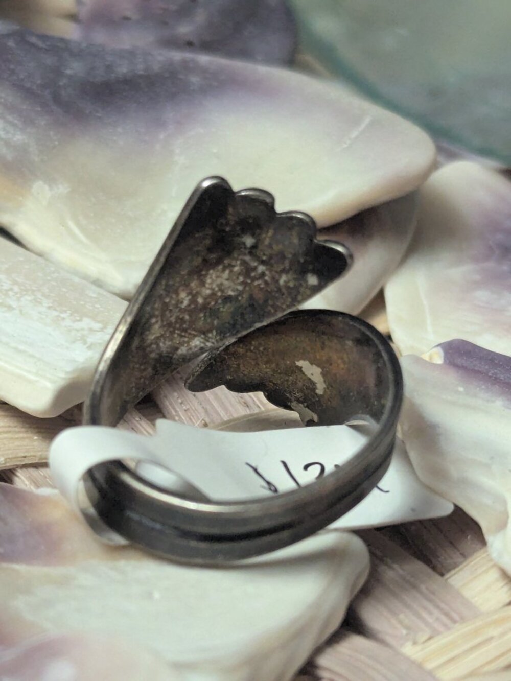 Native American Sterling Silver Bypass Ring - Size 7 - Vintage - Picture 3 of 4